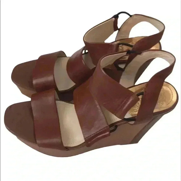 Vince Camuto Wedge Platform Strappy Sandals Size 8 - Picture 1 of 7